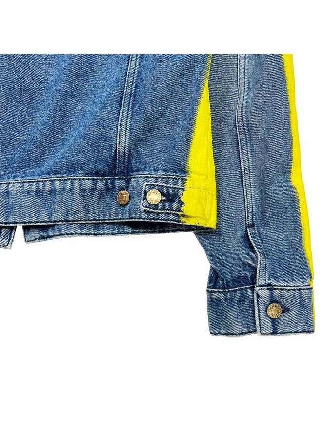 Men s Paint Logo Denim Jacket - MOSCHINO - BALAAN 6