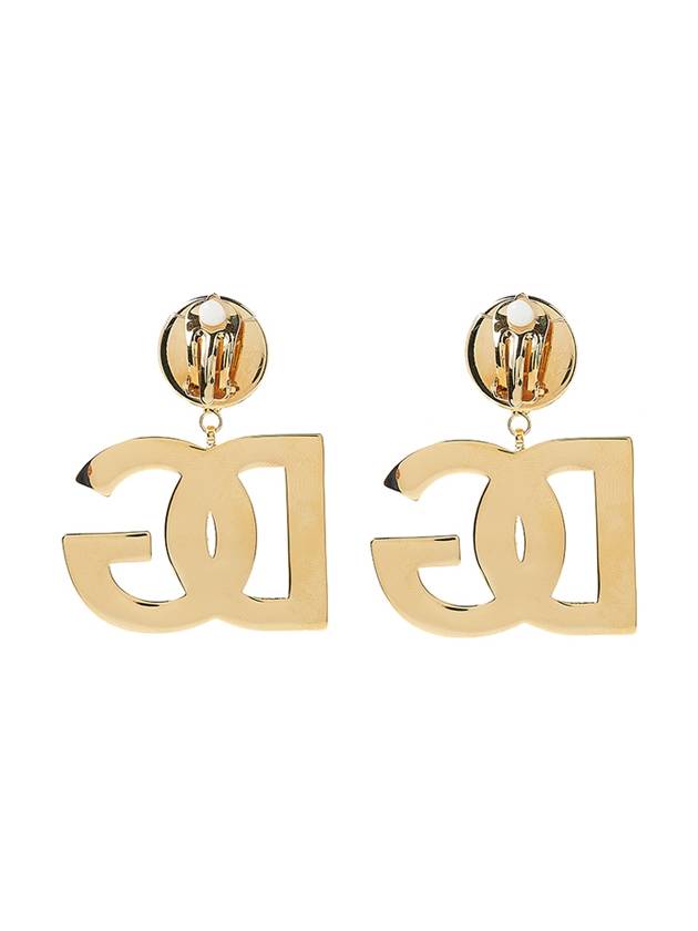 DG Logo Clip On Earrings Gold - DOLCE&GABBANA - BALAAN 4