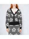 Flower Spot Cotton Cardigan Grey - KENZO - BALAAN 2