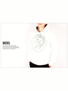 Men Hoodie Mohawk White 100 - DIESEL - BALAAN 3