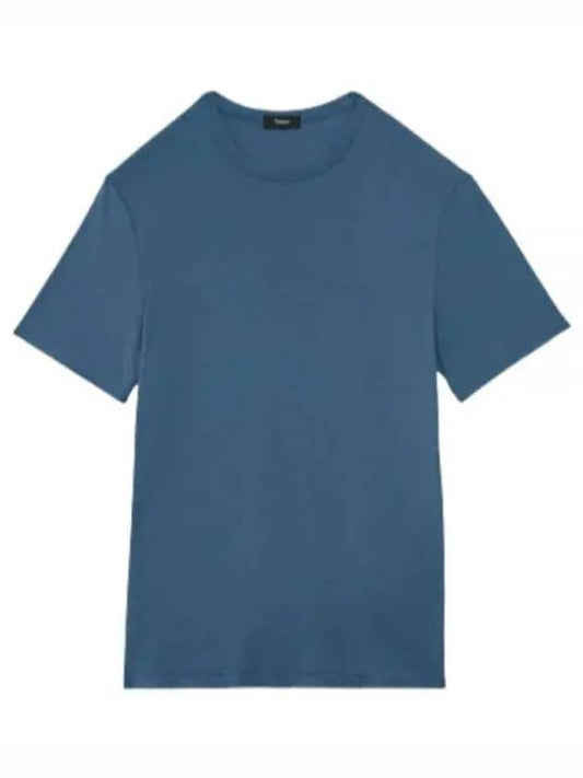 Anemone Essential Crew Neck Short Sleeve T-Shirt Navy - THEORY - BALAAN 2