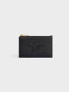 Triomphe Zipper Card Wallet Black - CELINE - BALAAN 2