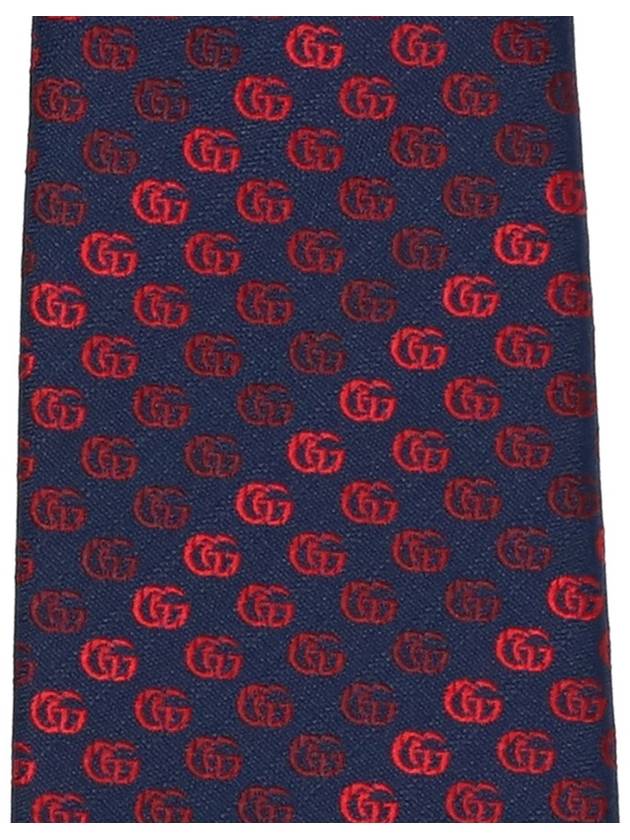 Men's 495330 GG logo silk slim tie - GUCCI - BALAAN 4