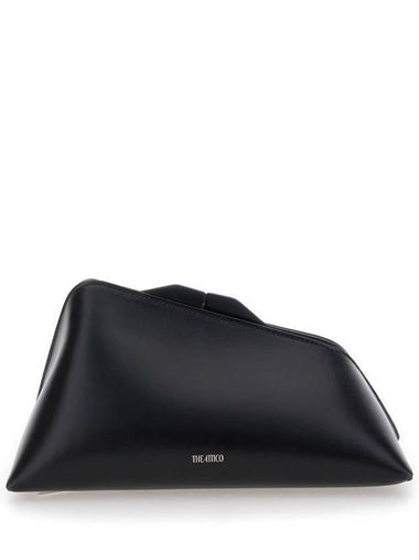 '8.30 Pm' Black Clutch With Logo Lettering On The Front And Asymmetric Design In Leather Woman - THE ATTICO - BALAAN 1