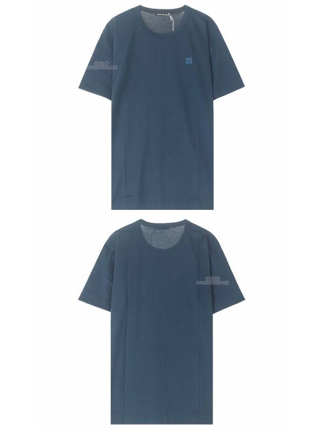 Nash Face Short Sleeve T-Shirt Midnight Blue - ACNE STUDIOS - BALAAN 5