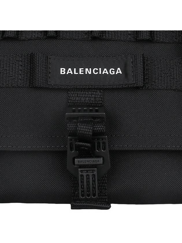 Army Logo Print Nylon Messenger Bag Black - BALENCIAGA - BALAAN 8