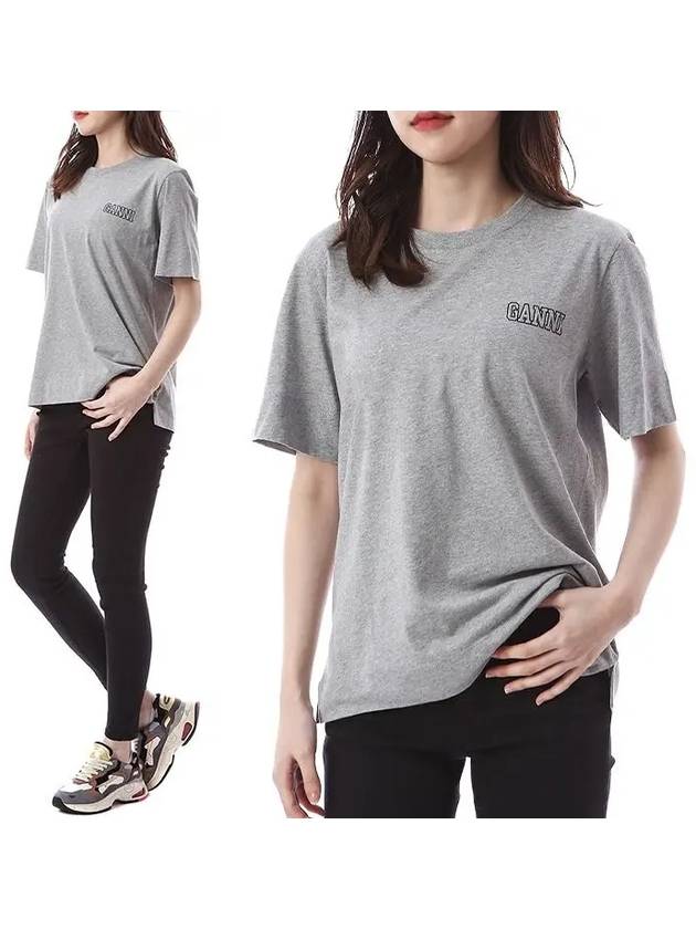 Software Logo Short Sleeve T-shirt Grey - GANNI - BALAAN 2