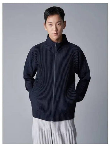 Basic high neck zip up sweatshirt navy domestic product GM0024070244615 - ISSEY MIYAKE - BALAAN 1