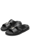 Aqua Grained Calfskin Sandal Black - DIOR - BALAAN 2