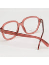 Glasses frame CL50107I 074 pink transparent horn rim square - CELINE - BALAAN 4