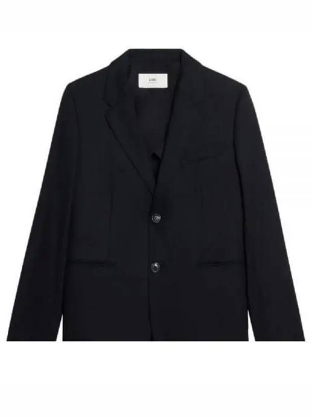 Two Button Blazer Jacket Black - AMI - BALAAN 2