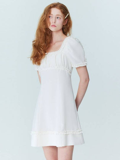 Frill mini dress_Ivory - OPENING SUNSHINE - BALAAN 2