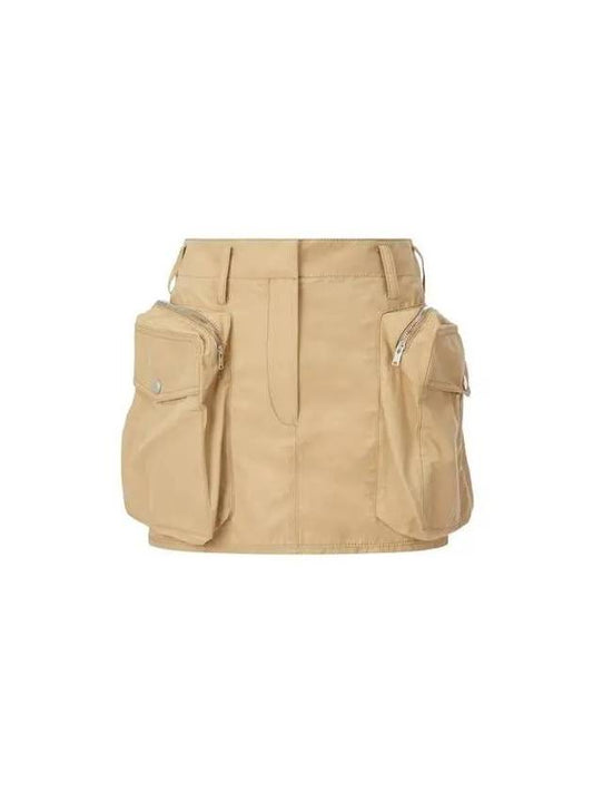 Nylon Cotton Cargo Skirt Camel - STELLA MCCARTNEY - BALAAN 1
