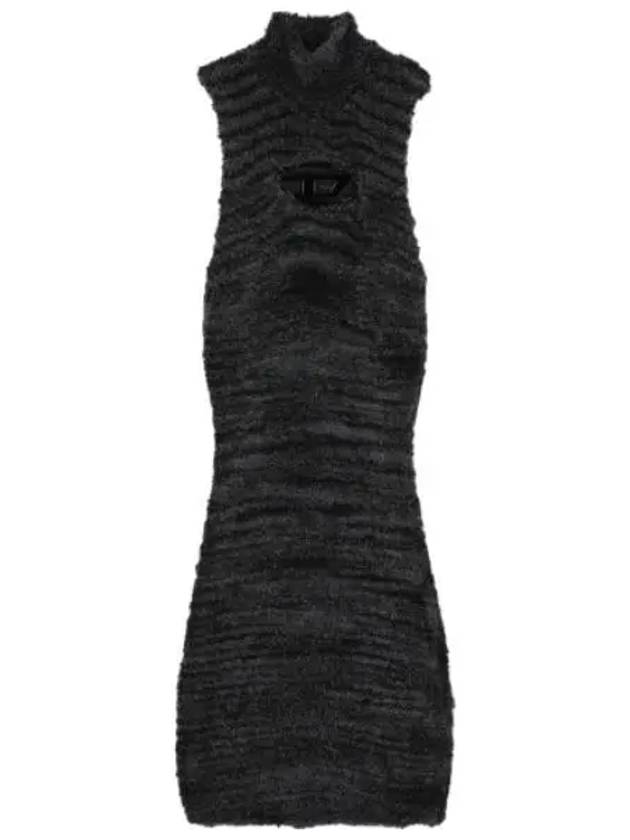 Leros high neck sleeveless dress black one piece - DIESEL - BALAAN 1