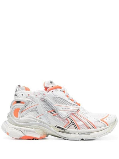 Runner Low-Top Sneakers White Orange - BALENCIAGA - BALAAN 1