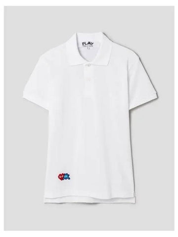 Women s Invader Double Heart Waffen Polo T shirt Blouse Southern White Domestic Product GM0023031075464 - COMME DES GARCONS PLAY - BALAAN 1