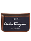 1927 Signature Clutch Bag Navy - SALVATORE FERRAGAMO - BALAAN 1