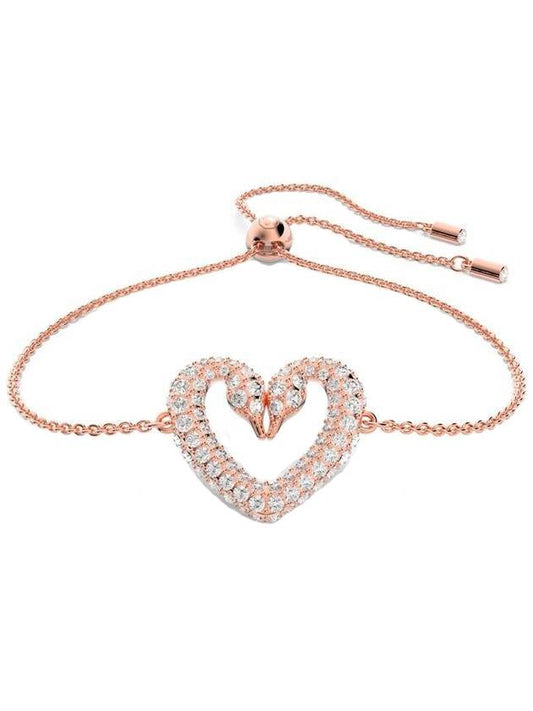 Sublima Swan Heart Medium Bracelet Rose Gold - SWAROVSKI - BALAAN 1