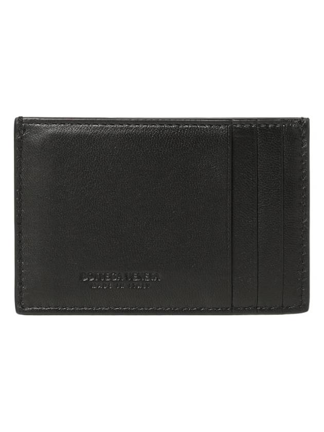 Intrecciato Lambskin Calfskin Card Wallet Black - BOTTEGA VENETA - BALAAN 4