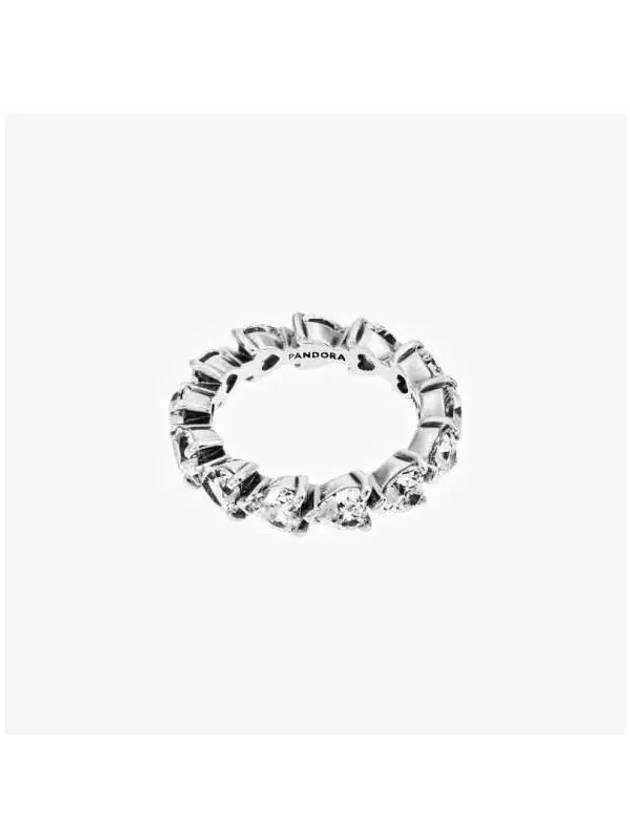 Row Of Hearts Eternity Ring Silver - PANDORA - BALAAN 3