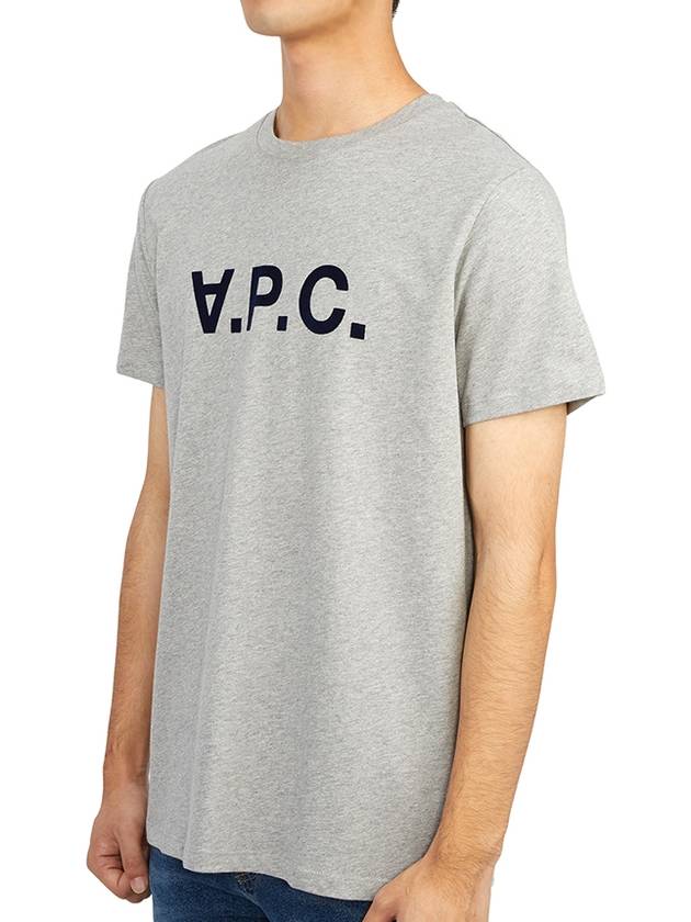 Black VPC Logo Short Sleeve T-Shirt Light Grey - A.P.C. - BALAAN 5