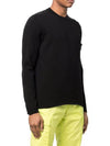 Wappen Patch Crew Neck Knit Top Black - STONE ISLAND - BALAAN 3