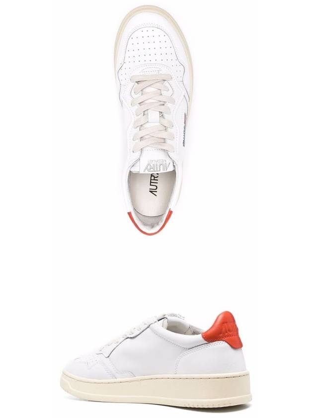 Men's Medalist Low Top Sneakers White Orange - AUTRY - BALAAN 6