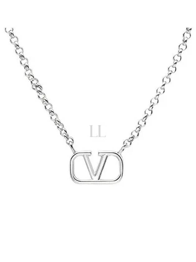 V Logo Signature Men s Necklace J0N96MET 172 - VALENTINO - BALAAN 1