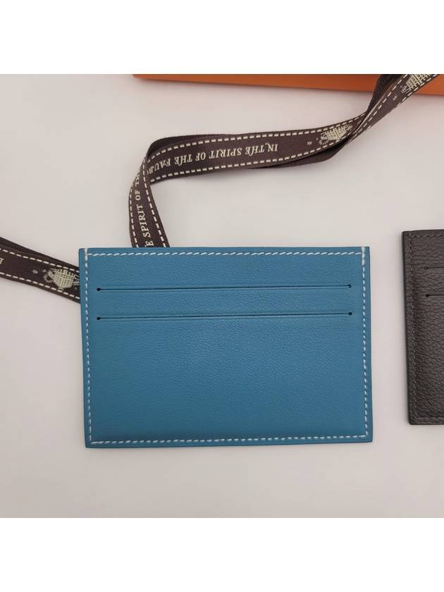 Citizen Twill Card Wallet Blue - HERMES - BALAAN 5