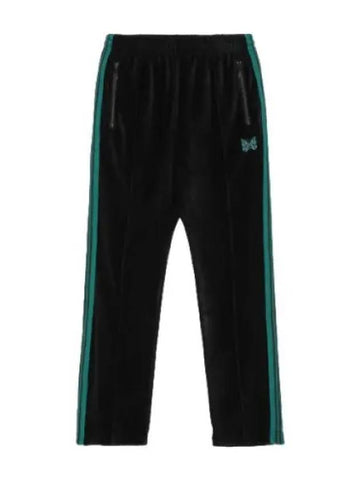 Velor narrow track pants black - NEEDLES - BALAAN 1