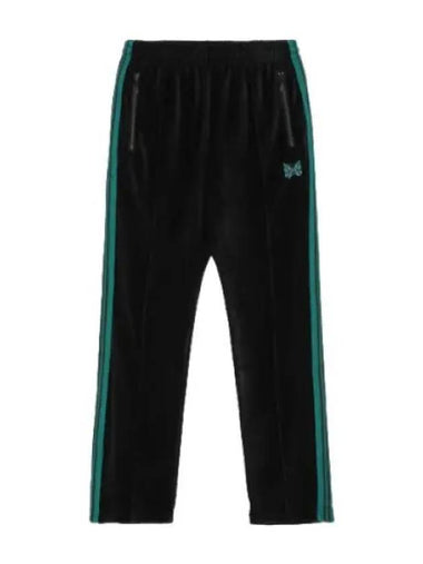 Velor narrow track pants black - NEEDLES - BALAAN 1