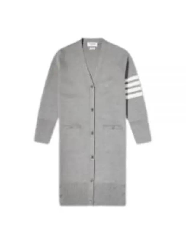 Milano Fine Merino Cardigan Light Grey - THOM BROWNE - BALAAN 2