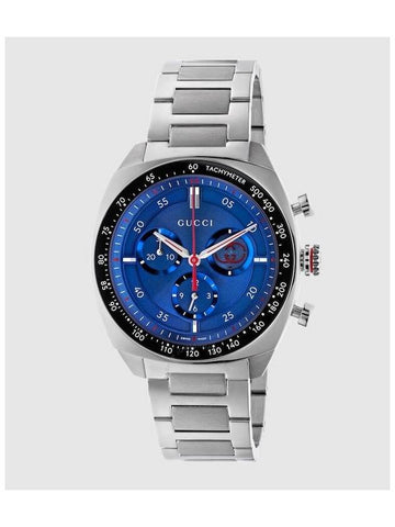 Gucci Interlocking G Chronograph Quartz Blue Dial Men's Watch YA142317 - GUCCI - BALAAN 1