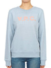 Viva Logo Cotton Sweatshirt Light Blue - A.P.C. - BALAAN 4