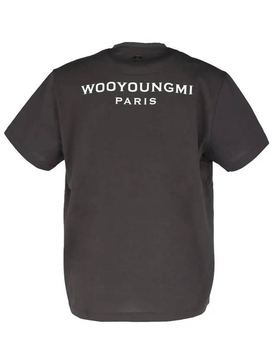 Logo Cotton Short Sleeve T-Shirt Dark Grey - WOOYOUNGMI - BALAAN 2