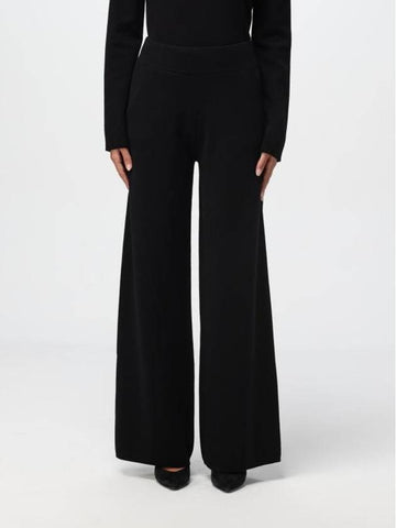 Zigote Wide Wool Slacks Black - MAX MARA - BALAAN 1