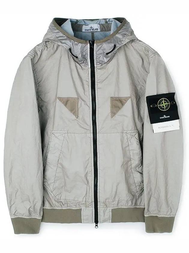 Wappen Patch Nylon Hooded Jacket Sand - STONE ISLAND - BALAAN 1