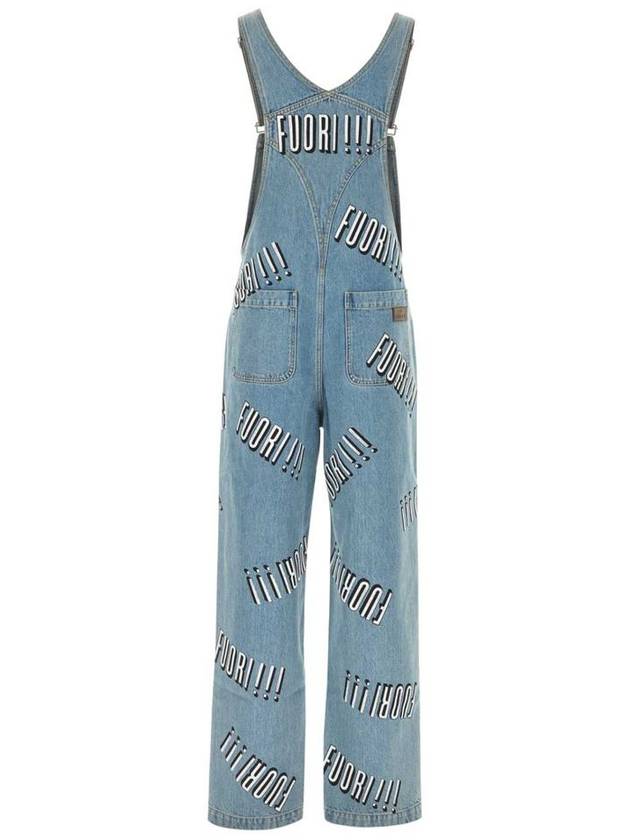 Cotton Dungaree Jeans Blue - GUCCI - BALAAN 3