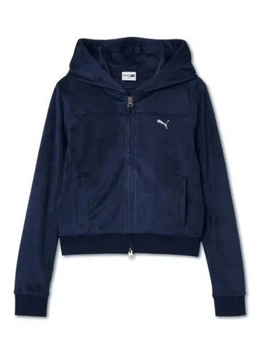 Women's Fierce Winter Zip-Up Hoodie Navy - PUMA - BALAAN 1