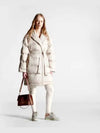 Monogram Jacquard Puffer Wrap Single Coat Light Beige - LOUIS VUITTON - BALAAN 2