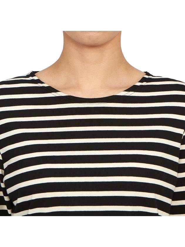 Minquiers Striped Long Sleeve T-Shirt Ecru Black - SAINT JAMES - BALAAN 7