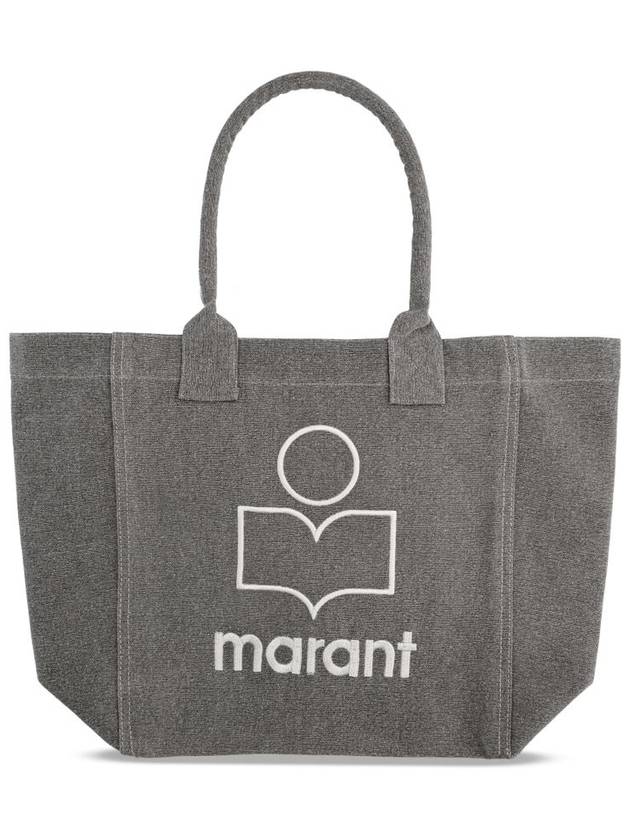 Yenky Logo Washed Cotton Tote Bag Grey - ISABEL MARANT - BALAAN 2