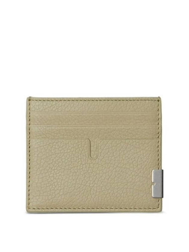 Tall B-Cut Leather Card Wallet Green - BURBERRY - BALAAN 1