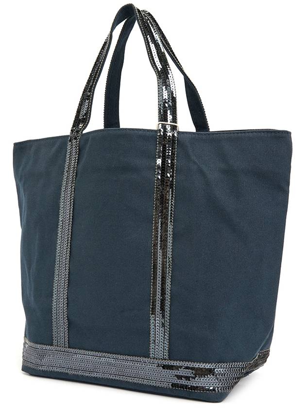 Canvas M Cabas Tote Bag Navy - VANESSA BRUNO - BALAAN 3