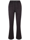 Women's Velor Bootcut Track Pants Black - MONCLER - BALAAN 1