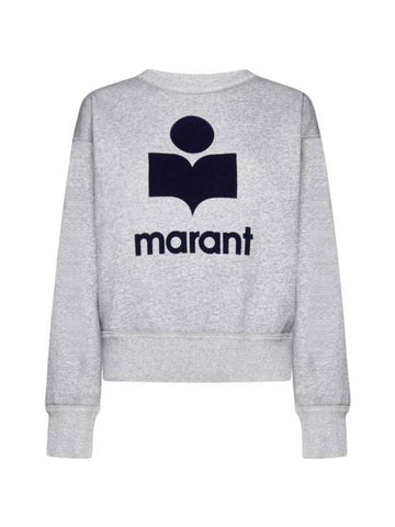 Mobyli Logo Sweatshirt Grey - ISABEL MARANT ETOILE - BALAAN 1