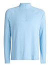 Men's Luxe Quarter Half Zip Layer Long Sleeve T-Shirt Blue - G/FORE - BALAAN 2