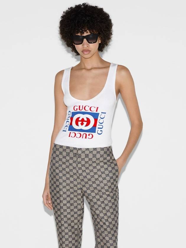 Logo Sleeveless White - GUCCI - BALAAN 4