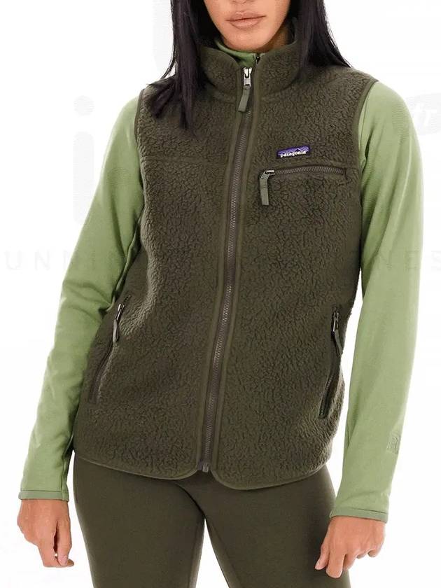 Retro Pile Fleece Vest Fine Needle Green - PATAGONIA - BALAAN 5