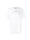 Logo Print Overfit Cotton Short Sleeve T-Shirt White - MSGM - BALAAN 1